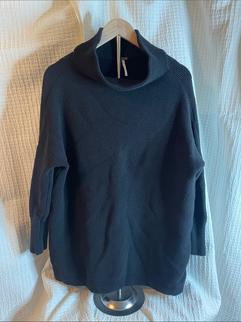 Free People Black Tunic Sweater Top | size Small